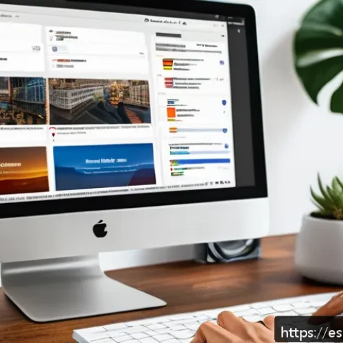 정보원의 최신성 점검 방법 - A modern digital workspace showing a person carefully reviewing multiple news articles on a large co...