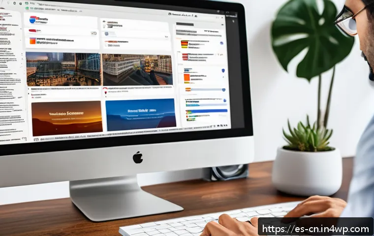정보원의 최신성 점검 방법 - A modern digital workspace showing a person carefully reviewing multiple news articles on a large co...
